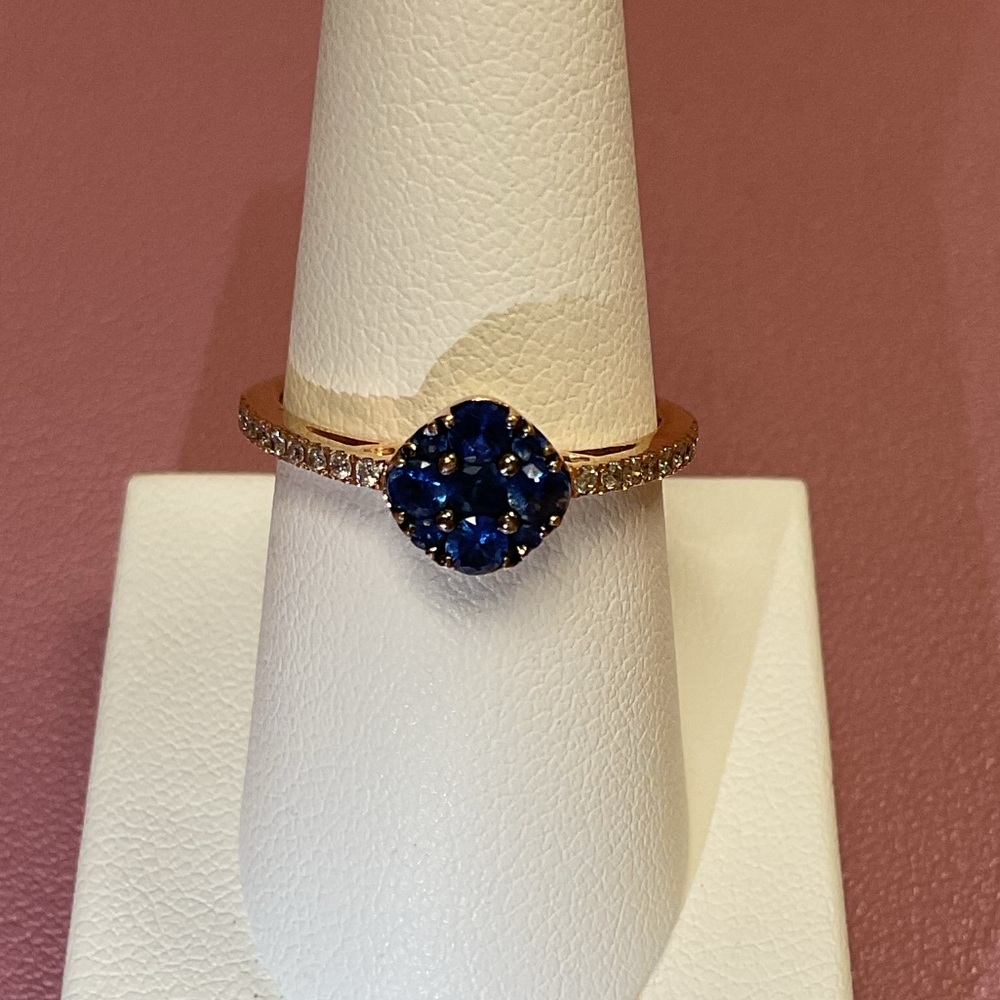 Levian Blueberry Tanzanite Ring in 14k Strawberry Gold